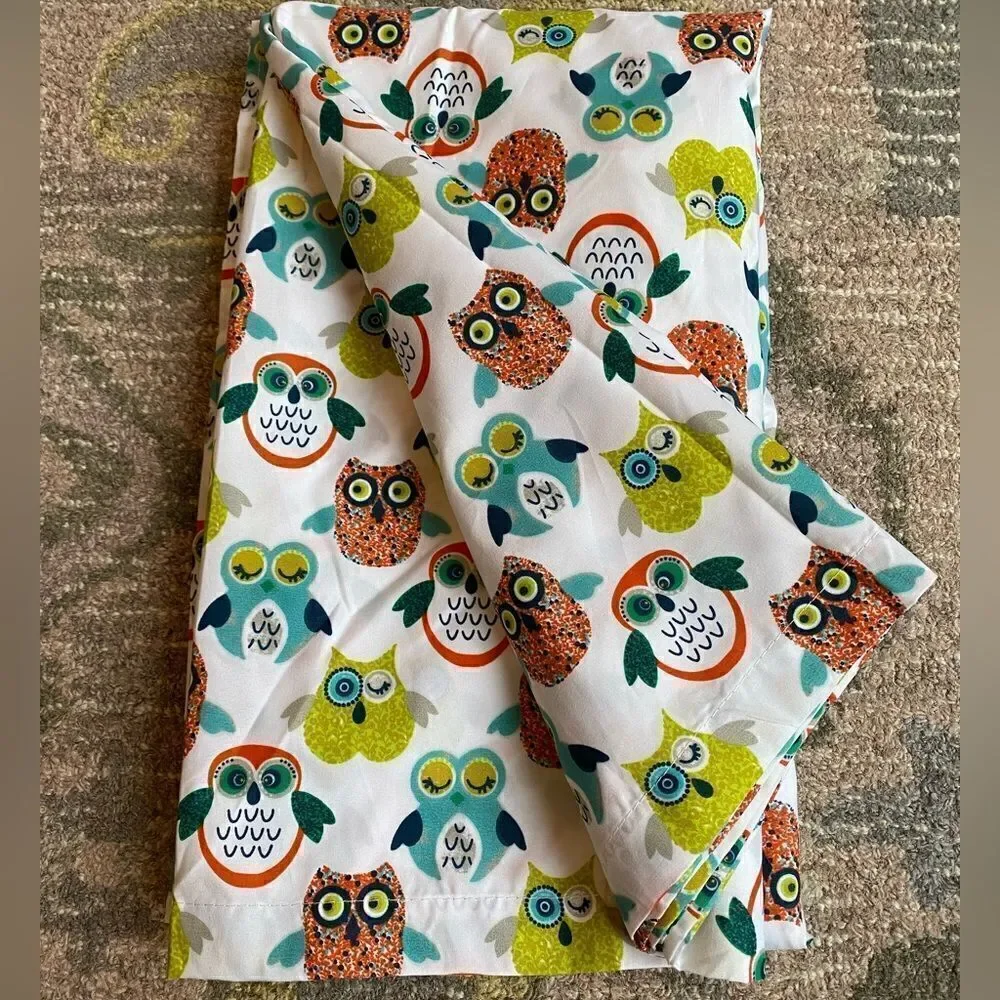 Simple Bright Owl Bed Flat Top Sheet